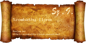Szombathy Ilona névjegykártya
